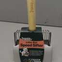 Sprinkle & Sweep Metal Cat Litter Scoop - Heavy Duty Litter Scooper & Speed Sifter with Comfortable Beech Wood Grip - Washable Convenient Stand for Easy and Efficient Cleaning