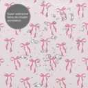 YQIUSM Pink Bow Shower Curtain Preppy Coquette Bathroom Decor for Girls 72"x72"