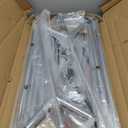 EAGMAK Heavy Duty Clothes Rack Load 420 LBS, Rolling Garment Rack with Lockable Wheels, Standing Metal Clothing Rack with Shelves, Portable Wardrobe Sturdy Coat Rack for Hanging Clothes (Silver) (43.318.963)