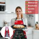 4Pcs Christmas Aprons for Women Men Waterproof Red Green Snowman Santa Elk Christmas Tree Cute Bulk Aprons Kitchen Cooking Baking Womens Apron Holiday Party Supplies