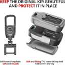 For Chevy GMC Key Fob Cover with Keychain.Compatible with 2023 2022 2021 2020 2019 GMC Sierra, Chevy Silverado 1500 2500HD 3500HD,No Screws Required for Installation. (Frosted Matte Gray-5 Buttons)