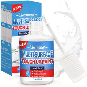 2 x White Touch Up Paint, Multi-Surface Touch Up Paint Pen for Chips and Scratches, White Paint for Walls, for Wall Enamel Furniture Appliance Porcelain Cabinet Bath (Semi-Gloss)