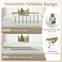 Bed Rails for Elderly Adults Safety, Folding Assist Seniors Handle Bedside Railings, Side Cane Hospital Guard Rails, Medical Half Bed Hand Rail, Handicap Bars for King Queen Size Bed Fall Prevention
