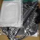 30X 10X Extra Large Floor Magnifying Glass with Light and Stand,60 LED Flexible Gooseneck Floor Magnifying Lamp with 5 Color Modes, 2-in-1 Lighted Magnifiers for Close Work, Sewing,Crafts, Painting (Black)