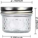 Accguan Mini Mason Glass Canning Jars,4 OZ Jelly Jars With Regular LidsSilver,Ideal for Honey,Jam,Wedding Favors,Shower Favors,Small Pice Jars 40 PACK