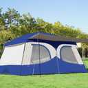 Vidalido Tents，8-10 Person Camping Tent with Extended Vestibule，2 Room Weather Resistant Family Tents，Easy Install Waterproof Outdoor Tent for Camping Hiking, 400x300x205 cm