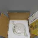 Sweejar Porcelain Teapot with Removable Stainless Steel Infuser,Microwave & Dishwasher Safe Tea Pots for Loose Tea,Tea Infuser Pots for Chrismas Women Gift (30oz White)