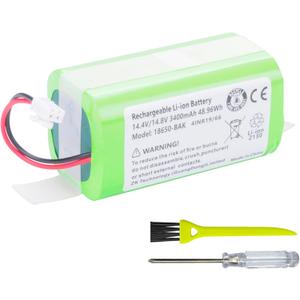 Replacement RVBAT850 Battery for Shark Ion R75, R85, S87, RV761, RV771,RV850C, RV1000S, RV1001AE, RV1100VL, UR1000SR, RV700_N, RV720_N Vacuum Cleaners (2-Prong Connector,NOT for 3-Prong Connector)