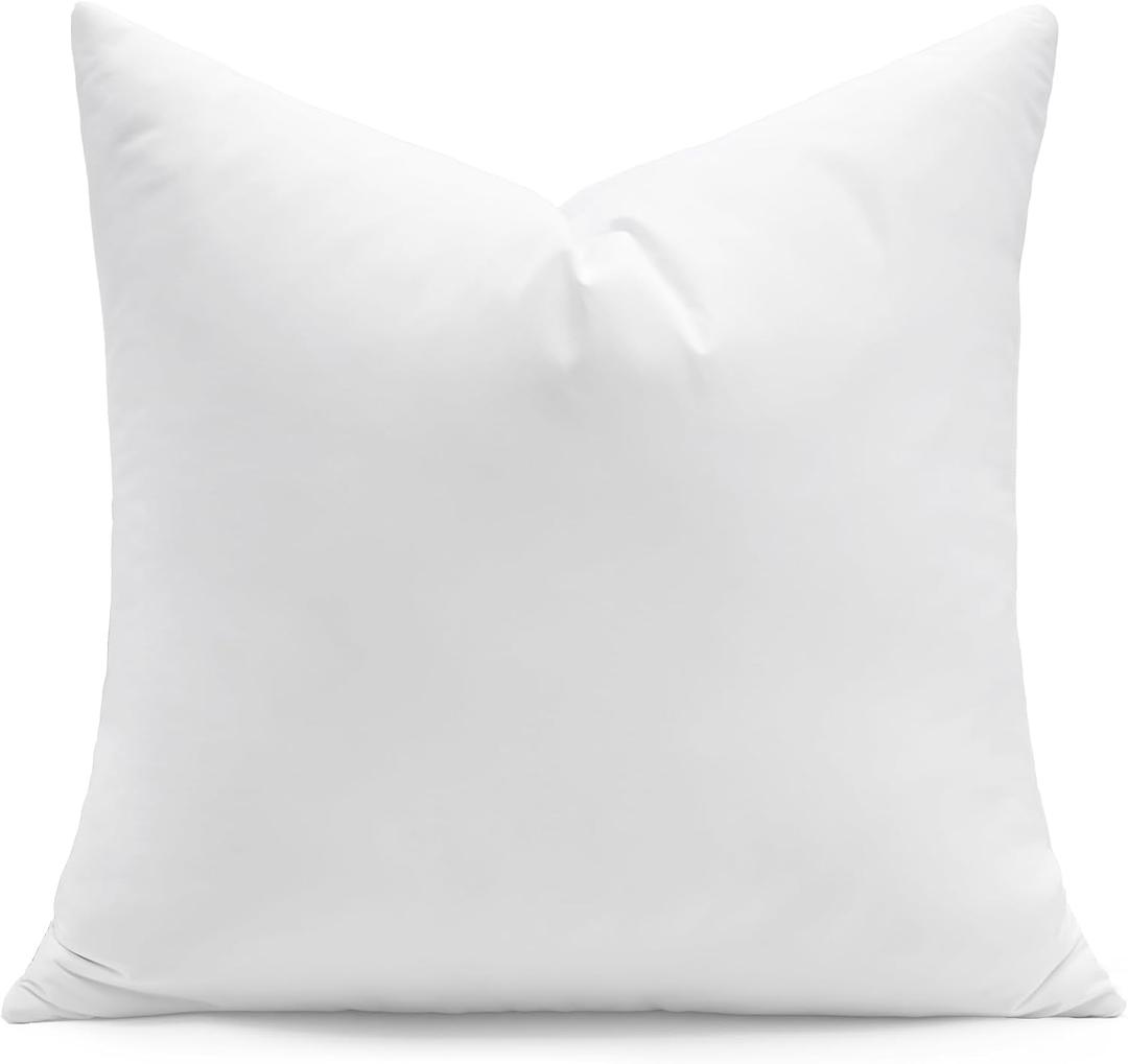 Puredown 18x18 Feather Down Pillow Insert, 1 Pack Throw Pillow Insert for Couch, Chairs, Office, Apartments