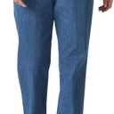 Chic Classic Collection Women's Cotton Pull-On Pant with Elastic Waist (12 Petite, Destruction Blue Denim)