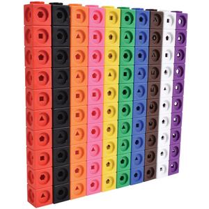 edxeducation Math Cubes | Set of 100 Counting Blocks with 5 Shapes | Math Manipulatives for Preschoolers | Shape and Color Sorting Toys | 10 Colors edxeducation Math Cubes | Set of 100 Counting Blocks with 5 Shapes | Math Manipulatives for Preschoolers | Shape and Color Sorting Toys | 10 Colors