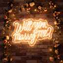 Will You Marry Me Neon Sign, 21.7x13.8 Inch LED Light Up Letters, Large, 21.7 x 13.8 inches