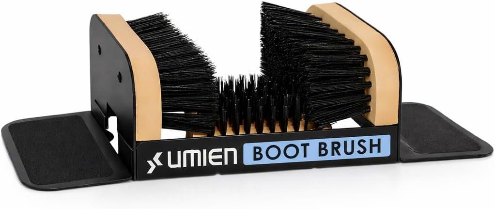 Umien Boot Scraper Outdoor Shoe Brush with Flaps - Cleaning Heavy-Duty Shoe Cleaner and Boot Scrubber for Mud, Dirt, and Snow - Durable Weather-Resistant Outdoor Shoe Cleaning Tool 