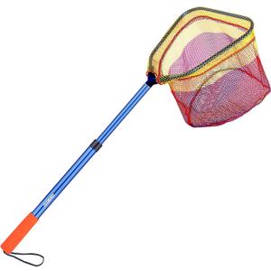 Kids Fishing Net - Telescoping Bait, Minnow, and Butterfly Net With 11.4" Depth, Handle Extends to 30" for Easy Catch and Release