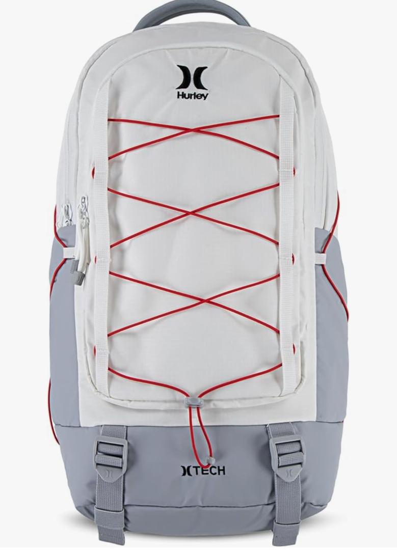 Hurley Men's Commuter Travel Backpack, White, One Size Hurley Men's Commuter Travel Backpack, White, One Size
