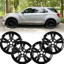 17 inch Wheel Skins for 2010-2015 Chevrolet Equinox Alloy Wheel, ABS Plastic Glossy Black Wheel Covers for 10-15 Chevy Equinox Wheel Rim Skin (4 Pieces)
