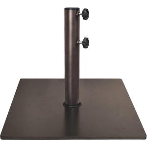 EliteShade USA Up to 160 lbs Square Umbrella Base Steel Plate Stand Market Patio Outdoor Heavy Duty Umbrella Holder, Bonus 18.5" Square Weight Sand Bag, Sand is not Included, Reddish-Brown