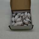 25 Pack C7 Warm White LED Replacement Bulbs  Dimmable White LED Lights Bulbs Decoration, 0.72W Indoor Outdoor Christmas Waterproof Bulbs, Warm Night Light, E12 Candelabra Base, IP:65