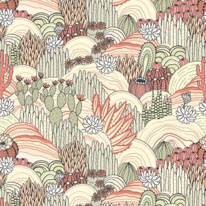 Green Red Cactus Forest Peel and Stick Wallpaper Desert Cacti Easy Peel Off Floral Contact Paper Self Adhesive Removable Stick on Wall Paper for Kitchen Cabinet Renter Friendly 17.71"x118.1"