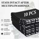 10 Pcs Reserved Chair Signs Cloth Church Placeholder Reserved Pew Signs Chair Reserved Seat Coverswith Printed Words For Weddings, Churches, Eceptions, Cinema,Celebrations, Parties and Events(Black)