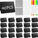 40 Pack Food Labels for Party Buffet - Mini Chalkboard Signs - Food Tags for Party Buffet - Catering Supplies Buffet Display, 3x4 Inches, Easy to Write and Wipe