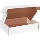 BOX USA 17" Deluxe Shipping Boxes 17 1/8"L x 11 1/8"W x 4"H, 50-Pack - White Box Mailers for Packaging, Storage, Gifts or Bulk Business Orders