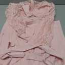 Elegant Jumpsuit for Women Dressy Sexy Lace Puff Sleeve Wide Leg Pant Suit One Piece Formal Outfits (Pink, M)