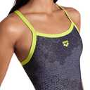 ARENA Performance Camo Kikko Women's Swimsuit Challenge Back One Piece MaxLife Training Suit Competitive Ladies Bathing Suit, Soft Green/ Black Multi, US Size 22