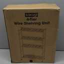 Storage Shelves - 4 Tier Shelf Organizer, Heavy Duty Garage Shelving Unit with Leveling Feet, Stable Metal Shelves Organizer for Pantry, Kitchen and Closet, 33.0" W x 12.6" D x 57.2" H, Black