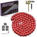 #35 Go Kart Roller Chain 3 Feet with Chain Breaker Replacement for Go Cart Mini Bike Bicycle Dirt Pit Bike Motocycles Powersports Parts Accessories 35 Chain Master Link (95 Links)