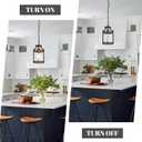 Farmhouse Pendant Light, Rustic Wood Metal Light Fixtures with Adjustable Hanging Chain, Small Pendant Lighting for Kitchen Island, Dining Room, Entryway, Cafe & Bar, 3 Pack
