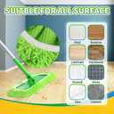 6Pcs Reusable Microfiber Mop Pads Compatible with Swiffer Sweeper, Wet and Dry Flat mop Cover, Replacement Sweeping Mopping pad Refills for Surface/Hardwood Floor Cleaning