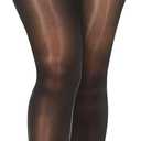 Buauty Shimmer Tights for Women, Shiny Oil Pantyhose Stockings, Oil Bright Shaping Tight Ultra Shiny Sheer Tights High Waist (Medium, Black)