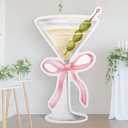 4ft Glitter a Tini Bit Older Birthday Decorations Pink Martini Party Backdrop Birthday Party Cardboard Cutouts Decor for Women Bar Wedding Bridal Shower Supplies