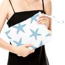 Fokongna Wet Bag, Travel Wet Dry Bag Water Proof Beach Bags for Swimsuit Beach Pool Diapers Dirty Yoga Gym Clothes Zipper Pouch, for Women Sister Friends Ocean Sea Shells Makeup Bag