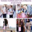 Water Bottle Holder with Strap - Stylish Water Bottle Carrier with Strap for Women, Hands-Free Water Bottle Sling in Trendy Purple