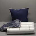 Decorative Outdoor Water Repellent Throw Pillows with Inserts, Set of 4, 18" x18" Pillows for Patio, Backyard, Bed, Couch, and Patio Furniture, Navy