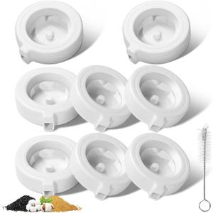 8 Pack Replacement Filters for 3.6L/4.6L/6L/8L Gravity Pet Water Dispenser, YOIHABV Dog Water Filter Replacement, Triple Filtration Pet Fountain Filter, Water Feeder Filter for Cat and Dog(1 Brush)