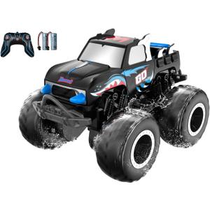 STEMTRON Amphibious Remote Control Car 2.4 1:20 GHz All Terrain Off-Road RC Car Pool Toys Remote Control Boat Gifts for Kids Boys Blue