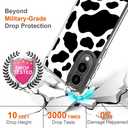 Hungo Compatible for Samsung Galaxy S25 Edge Case for Women Girls Design Cute, Girly for Women Girls Skin Cow Print