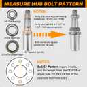 1 Set 8 on 6.5'' Trailer Hub Kit for 7000 lbs 1.25'' to 1.75'' #42 Tapered Spindle, Pre-Lubricated 25580 14125A Bearings 8x6.5 Pattern Trailer Idler Hub 8 Lug Bolt Trailer Wheel Hub Kits
