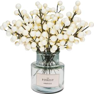 Tinsow Artificial Red Berry Stems Christmas Holly Berry Branches Red Carrion Picks for Holiday Home Decor and Crafts (Ivory, 30)