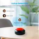 2 x TimeVocalist Large Talking Button Clock with Alarm for Visually Impaired, Elderly, Blind, Dementia, Parkinsons Extras with iOS and Android app
