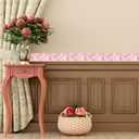 IVN Wallpaper Border Peel and Stick Decorative Wall Trim Self Adhesive Pink Marble Accent Strip for Bathroom Laundry Room Pool Area Mirror Frame Shelf Wall Edge 4x196 Inch Elegant Design