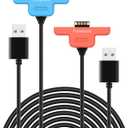 2 x Joycon Charger Cable, TRANSNOVO Joy Con Controller Charging Cord, 9.8FT Joy con Accessories Compatible with Nintendo Switch 2 Joycon Controllers, USB-A Ports, 2 Pack