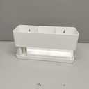 MyGift Hair Tool Organizer, 3-in-1 Metal Hair Dryer Holder, Wall Mounted Blow Dryer Holder, White Bathroom Organizer for Curling Irons, Hair Straighteners, Hair Brush Holder and Hot Tools