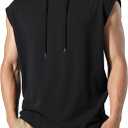 JMIERR Men's Drawstring Hooded Shirts - Casual Loose Fit Cotton Hoodies Tee Shirt for Daily Wear (X-Large, Black)