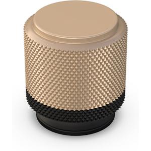 10 Pack Matte Black and Champagne Bronze Knurled Cabinet Knobs Kitchen Cabinet Pulls for Drawer Dresser, Cupboard and Wardrobe with Diamond Pattern (One Size)