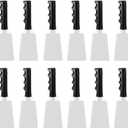 PATIKIL 9inch Cow Bells for Football Games, 12pcs Cowbells for Sporting Events Bulk Loud Noise Makers Metal Cow Bell with Handle for Cheering Competition Marathon Wedding DIY Paint, White