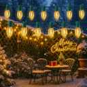 100 Feet C9 Christmas Lights Outdoor with 100+4Pcs LED Bulbs 2700K